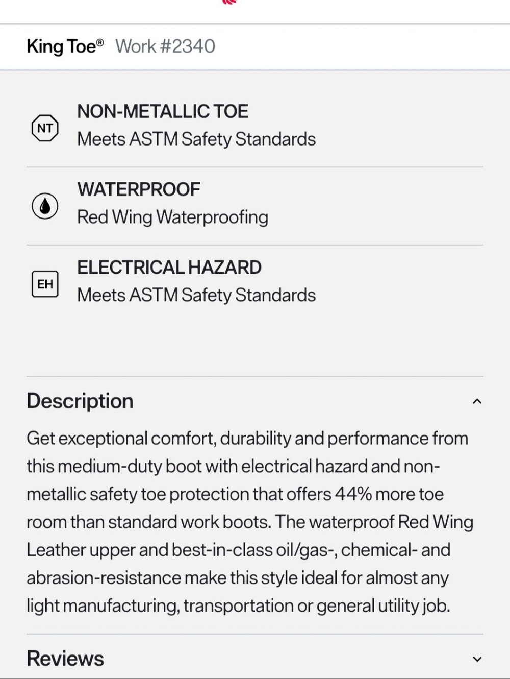 Red Wing "King Toe" 5" Safety Toe Work Boot Brown Leather | Women's Size 9 - Picture 14 of 16
